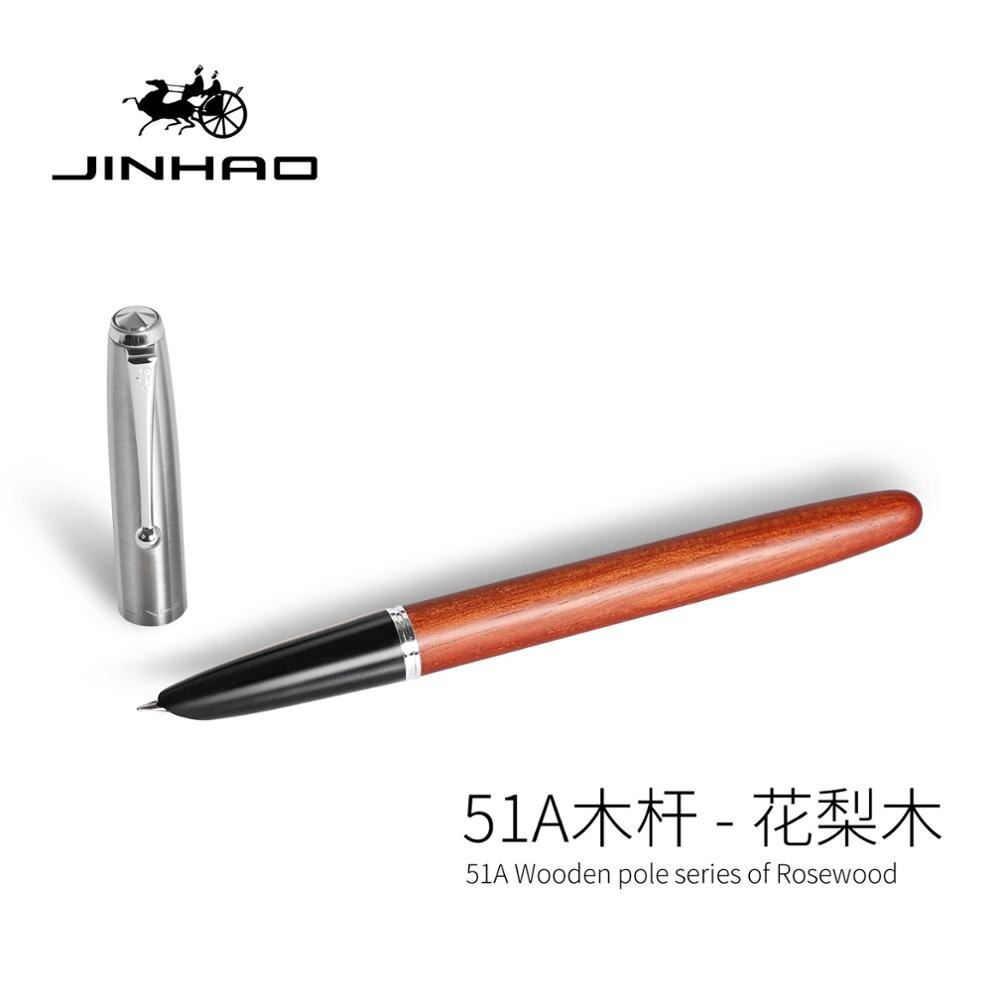 Jinhao 51A Füllfederhalter – Holzoptik Mit EF-Stahlfeder 0,38 Mm, Für Tinte Mit Konverter