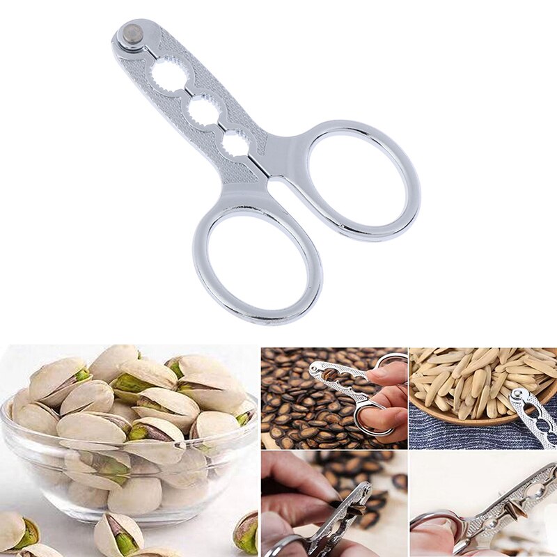 Kitchen Tools Stainless Steel Nutcracker Multi-Function Walnut Pine Sheller Opener Melon Seed Plier Scissor Nut Cracker