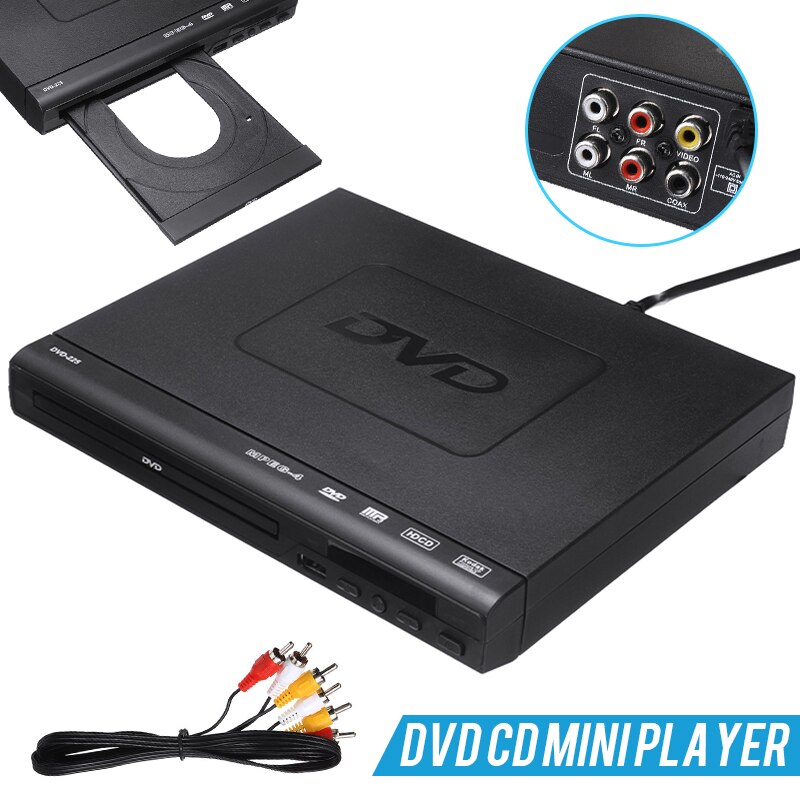 HD VCD CD Mini Player Portable Household Music Disc Players UK Plug With Remote Control For Home