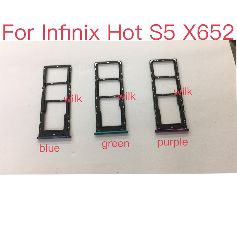 NEUE Sim Tray Halter Für Infinix Heißer S5 X652 SIM Karte Tray Halter Slot Adapter Buchse Reparatur Teile
