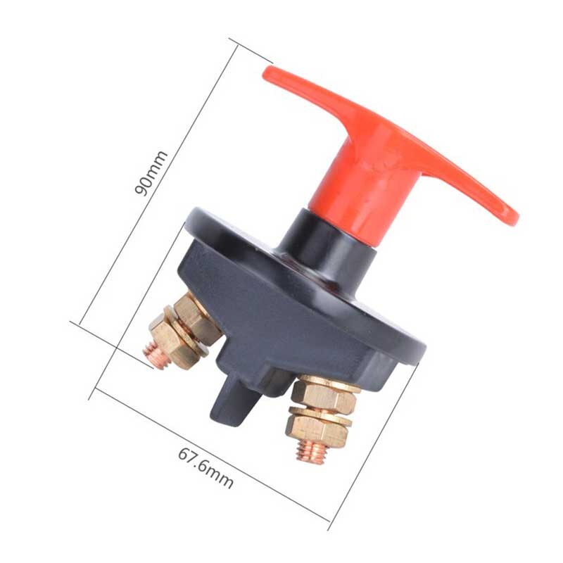 Batterij Disconnect Cut Off Kill Switch 500Amp Isolatie Schakelaar 12-60V Auto Boot Truck Vaste Handvat Sleutel Voor auto, marine, Commercia