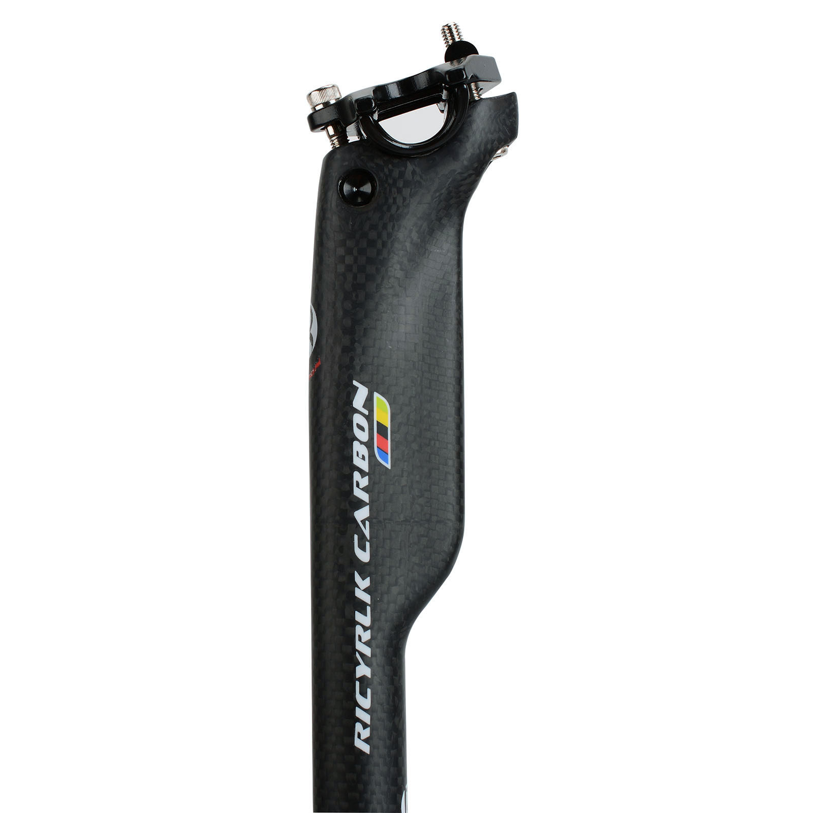 Tija de sillín de fibra de carbono para bicicleta de carretera, poste de asiento de viento de corte, /27,2/30,8x31,6/350mm, 3K, 400