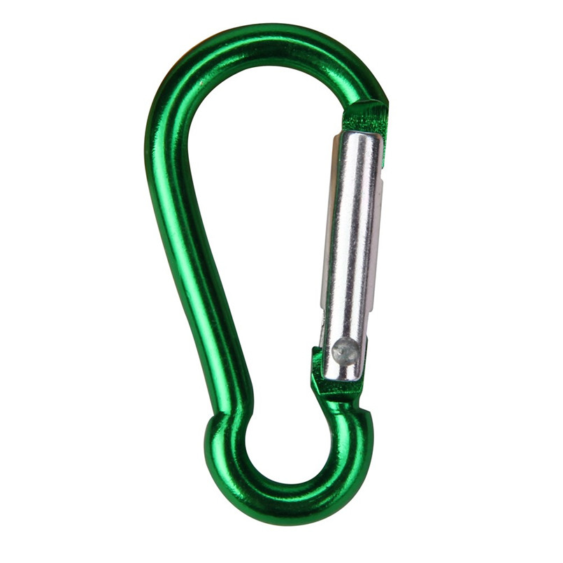 10 stücke Bunte Aluminium Legierung Karabiner Klettern Schwarz Frühling Snap Clip Haken Keychain Wandern Klettern Zubehör #4S11