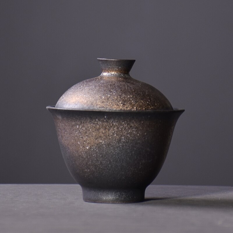 Luwu japan keramisk gaiwan tekopp tekanneholdere kinesisk kung fu te sett drinkware 150ml: Gaiwan