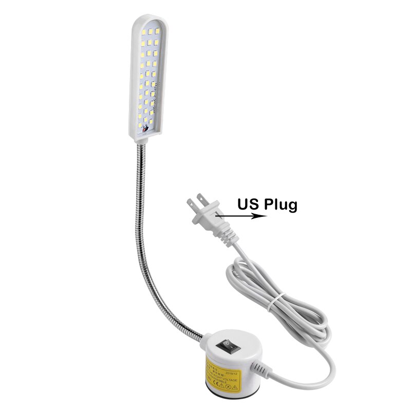 Magnet lampe SMD2835 30LEDS Multifunktionale flexibel Arbeit Lampe Mit Magneten Industrielle Lichter Für Drehmaschinen NäHenne Maschine Lichter: AC110V uns Stecker / 30 LEDs