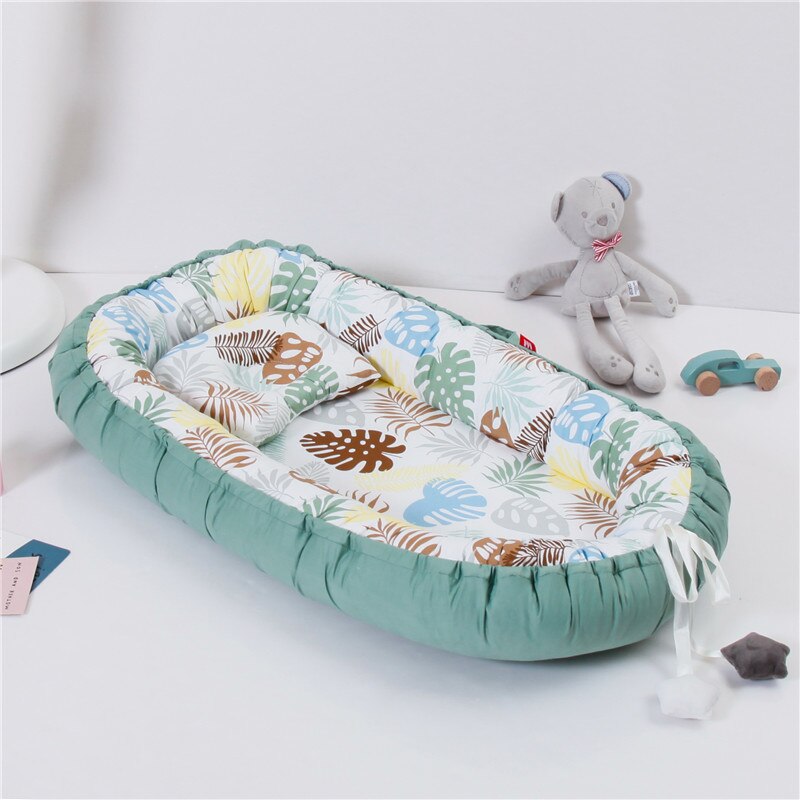 85 x 50cm bærbar babynest nyfødt krybbe vugge pude pude aftagelig seng spædbarn vugge cuna: B8