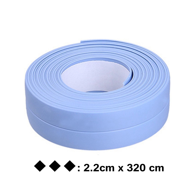 Blauw Pvc Afdichting Strip Keuken Badkamer Douche Wastafel Bad Afdichtstrip Tape Bad Muur Wasbak Rand Zelfklevende Afdichting tape: Blue