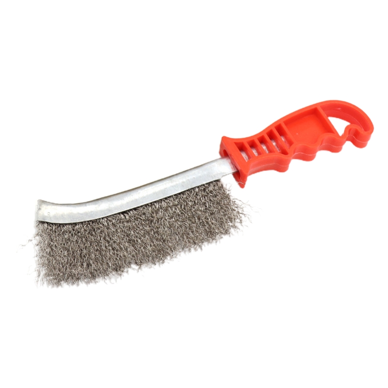 Knife-shaped BBQ Grill Cleaning Brush Steel Wire Heavy Duty Scratch Brush 101A: silver