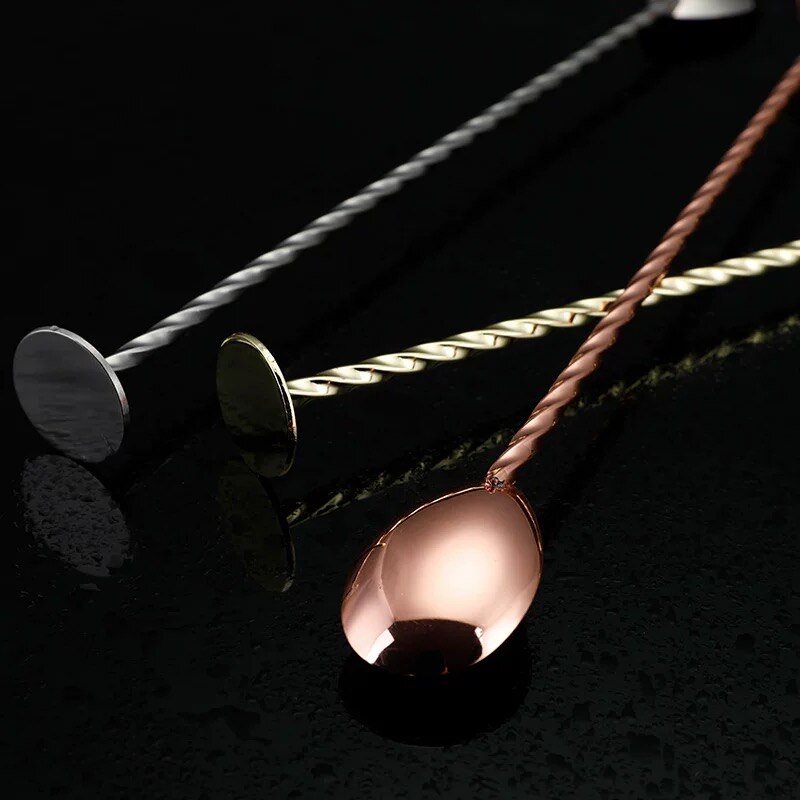 Bar Soul-cuchara especial para cóctel mojito, cuchara mezcladora de acero inoxidable con función de machacado, herramientas profesionales de Bartender