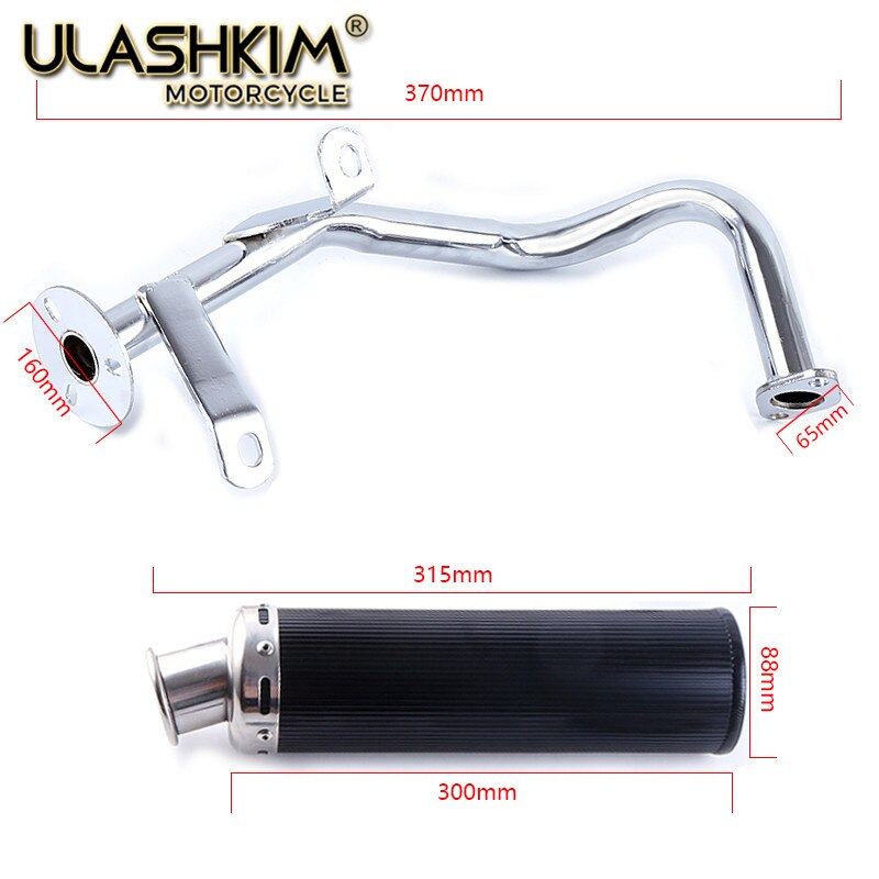 GY6 50 80 Scooter Performance système d'échappement bleu Gy6 50cc 137qma 139qmb moteur chinois pièces de Scooter