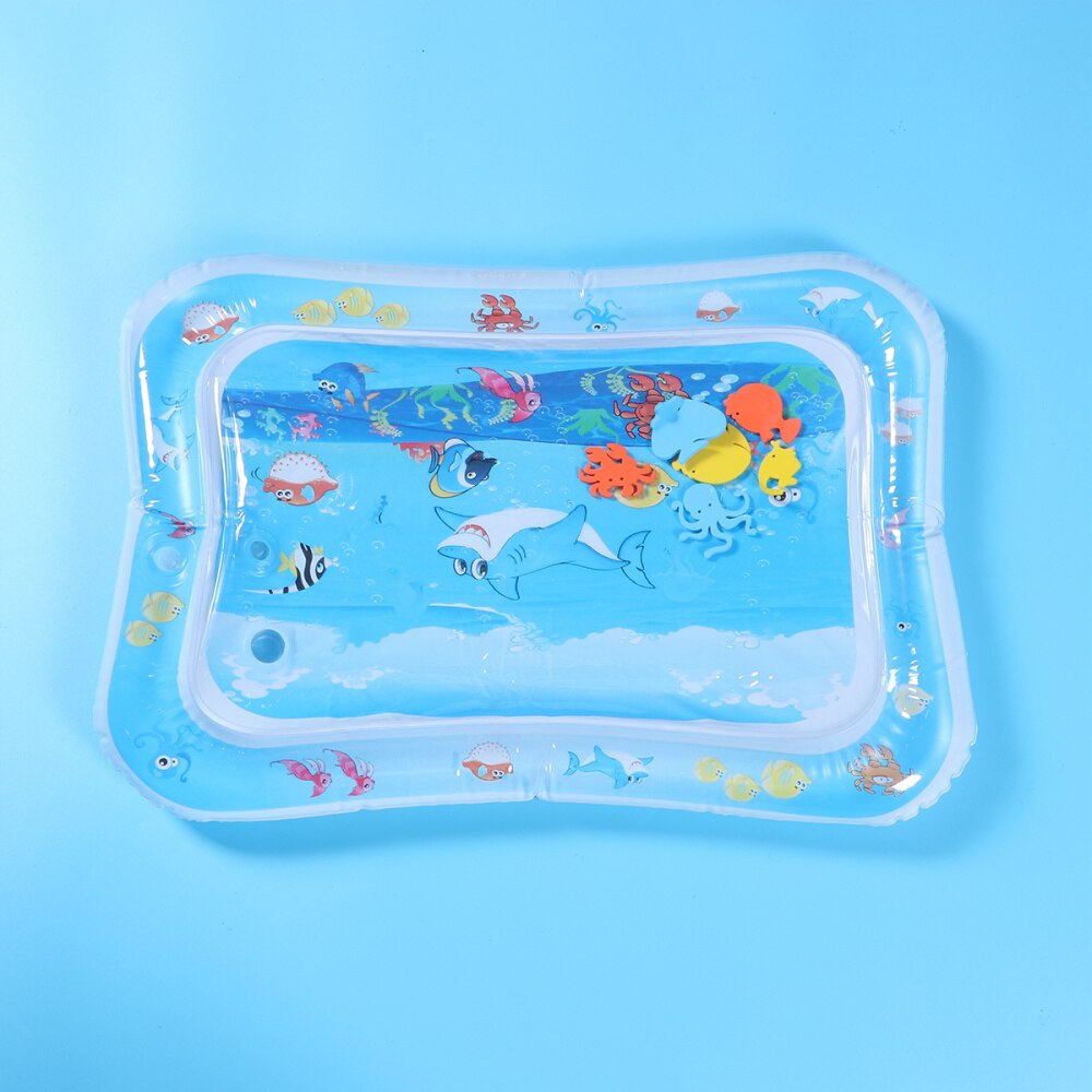 1pc almofada de água inflável criativo jogando almofada inflável rastejando almofada tapete de jogo de água do bebê esteira de água (padrão de peixe-palhaço)