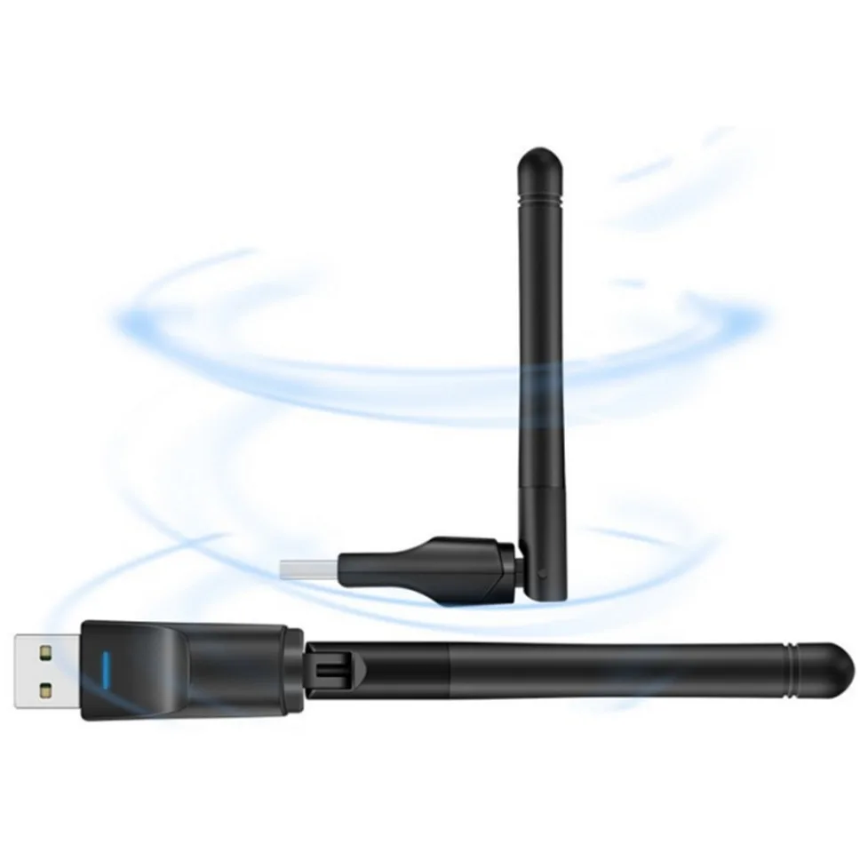 Nuovo adattatore USB WIFI MT7601 Scheda di rete wireless WiFi USB 2.0 da 150 Mbps Adattatore 802.11 b/g/n con ruotabile per PC portatile Windows: Default Title