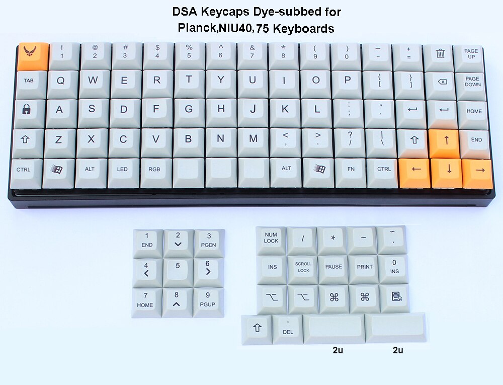 Dsa Keycaps Voor Planck Niu40 XD75 RGB75 Ortholinear Toetsenborden Voor Cherry Mx Schakelaars Van Mechanische Toetsenbord: Dye-sub Keycaps1