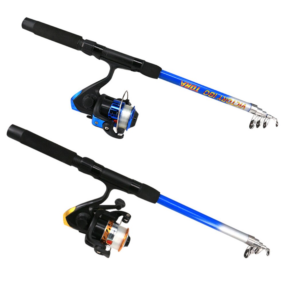 Hengel Set Met Reel Draagbare Vissen Lichtgewicht Intrekbare Beginners Hengel Visgerei Accessoires