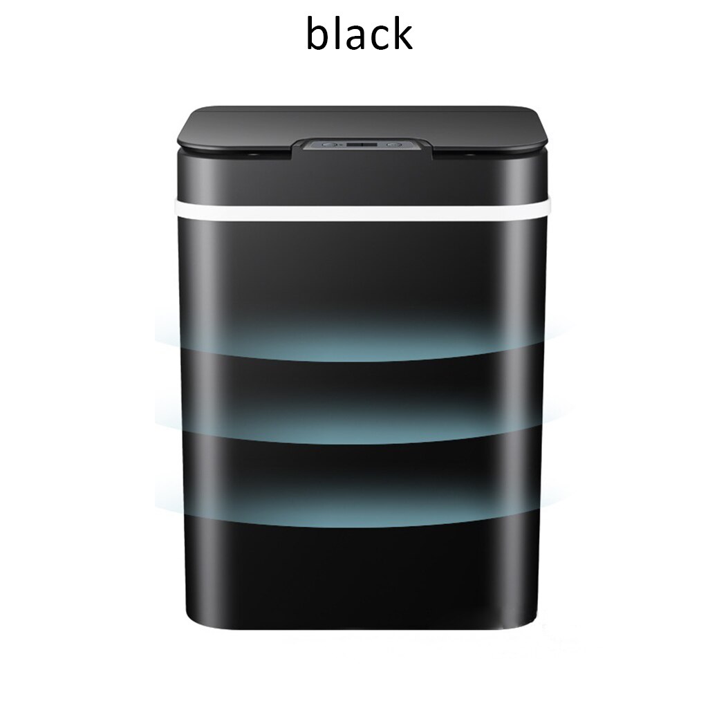 12-15L Elektrische Mülleimer Automatische Touchless Intelligente Induktions Bewegung Sensor Küche Mülleimer Umweltfreundliche Müll Behälter: B Schwarz