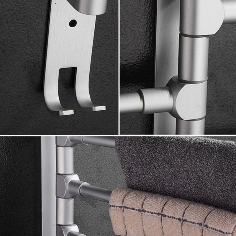 4 Armen Draaibaar Handdoekenrek Ruimte Aluminium Handdoek Opknoping Bars Handdoek Opslag Met Haken Badkamer Accessoires