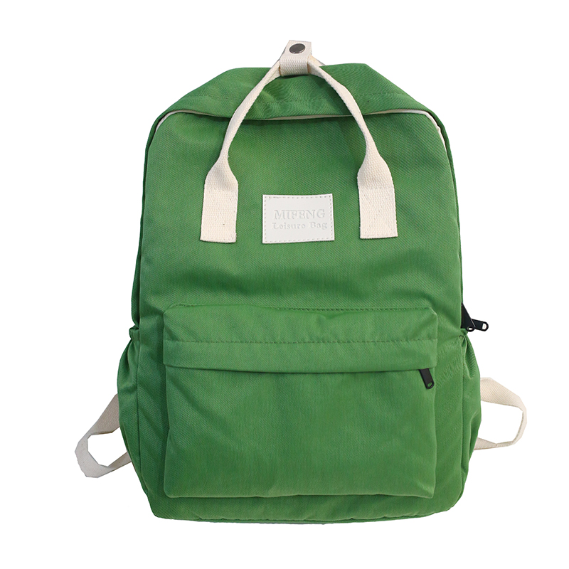 sacs d'école pour adolescentes enfants Nylon enfants étudiant sac à dos étanche adolescent sac à bandoulière enfant cartable: Green