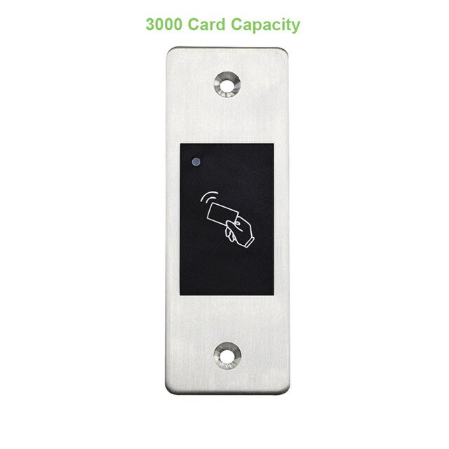 Metal Waterproof Outdoor Use Embedded Biometric Fingerprint Access Controller Standalone RFID Card Door Access Control System: Sliver