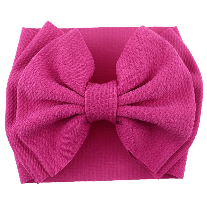 Grand bandeau élastique Double couche avec nœud pour cheveux, pour filles, mignon, pour bébé, accessoires de cheveux, Turban, Double couche,: Fuchsia