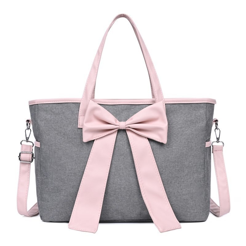Sac à main à couches pour maman et bébé, sac à bandoulière de grande capacité, sac de maternité doux pour femme enceinte, rangement pour maman et bébé: Gray