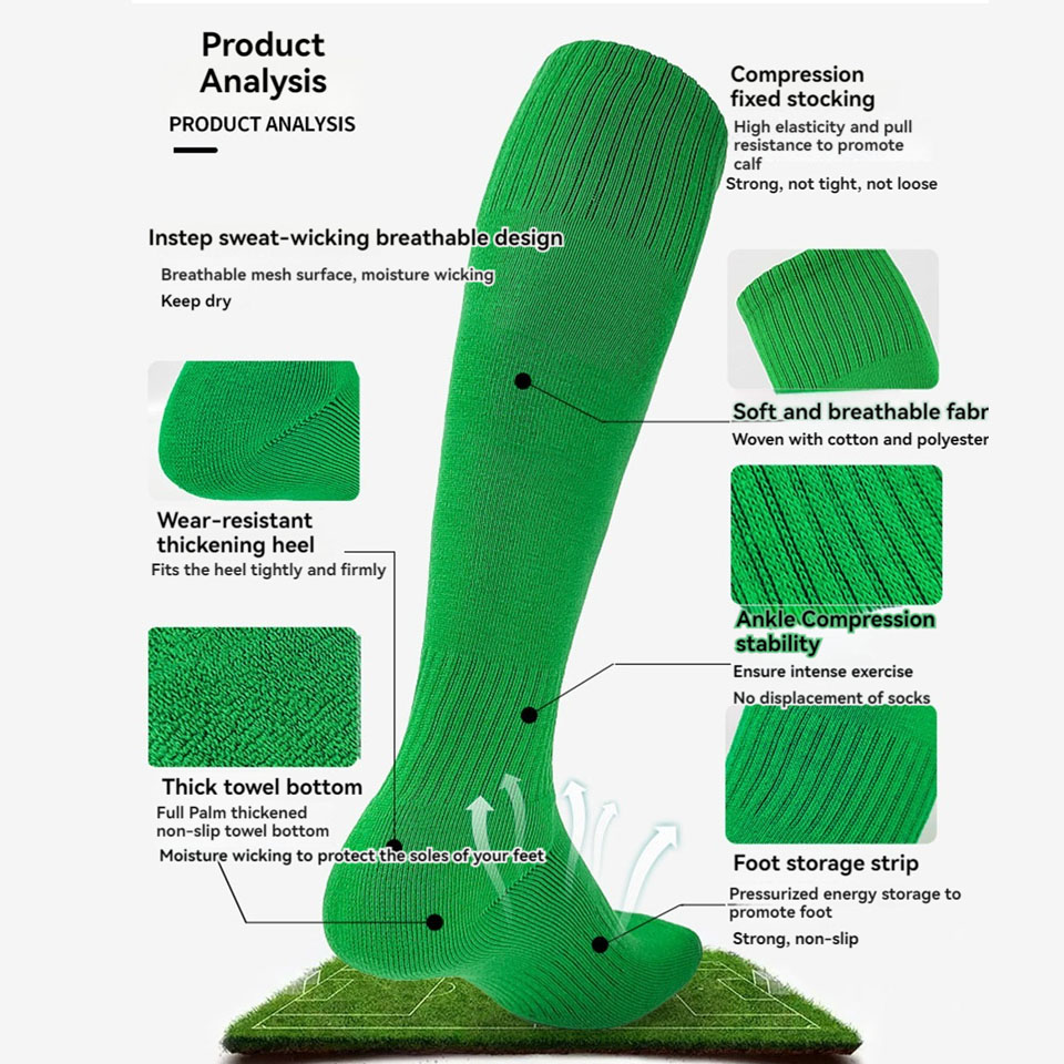 Loogdeel 1 Paar Kids Voetbal Sokken Jongens Voetbal Sokken Meisjes Knie Hoge Sokken Honkbal Softbal Sport Kids Jeugd Mannen Vrouwen