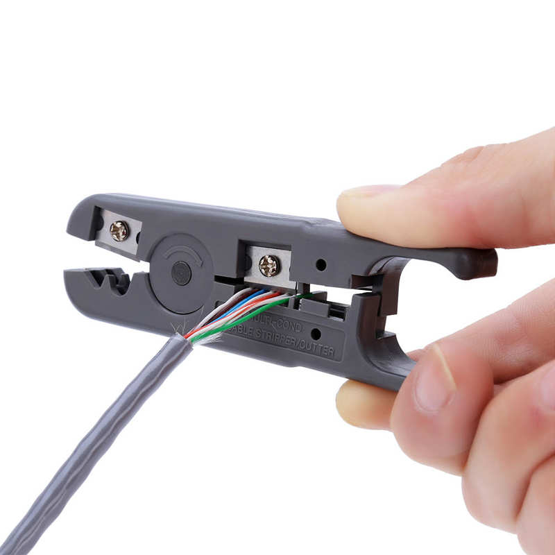 Verstelbare Wire Stripper Utp/Stp Netwerk Kabel Striptang Kabel Stripper Voor Ronde/Platte Utp Stp Netwerk Telefoon kabel