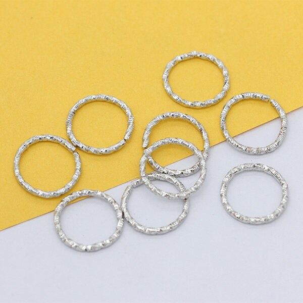 50pcs 8-20mm Round Jump Rings Twisted Open Split Rings jump rings Connector For Jewelry Makings Findings Supplies DIY: dull silver / 1.2x8mm