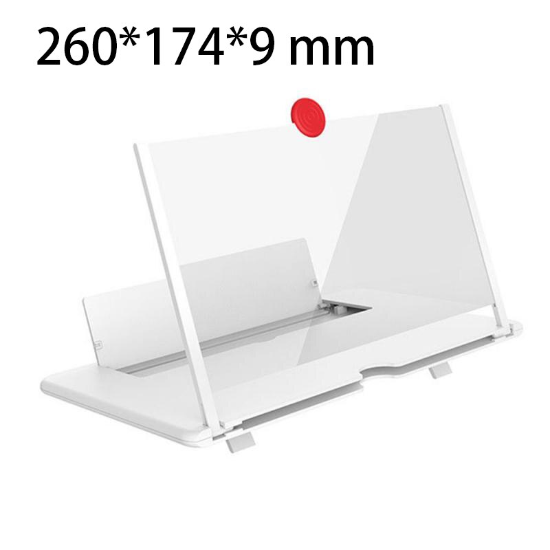 3D praktisch Bildschirm Lupe 12 "HD Video Verstärker Für Smartphone Ständer: A Weiß