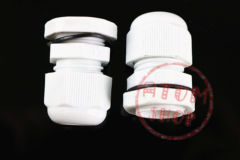 10PCS PG7 3-6.5mm Cable gland IP68 Waterproof Nylon Plastic Cable Gland Connector CE