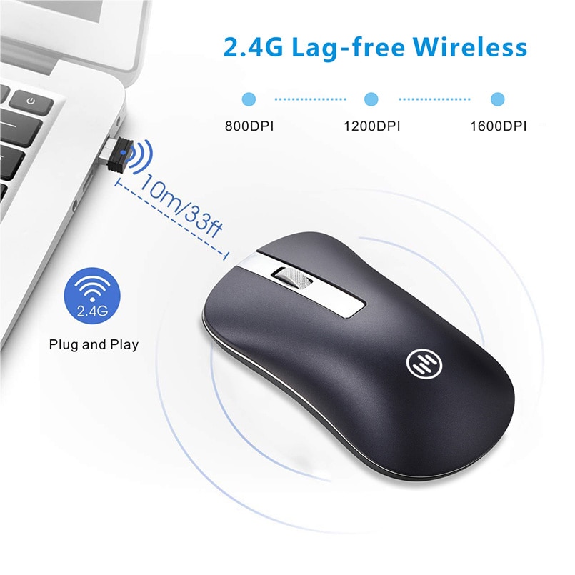 Bluetooth Draadloze Muis Stille Gaming Muis Oplaadbare Computer Muis Draadloze 2.4Ghz Ergonomische PC Muizen USB Mause voor Laptop