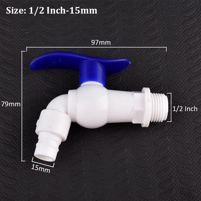 1/2 3/4 Zoll Universal- Schnittstelle Wasserhahn PVC Außengewinde Wasserhahn Ventil, Aquarium Wasserhahn Adapter Entwässerung Wasserhahn Aquarium Ventil Armaturen: Weiß