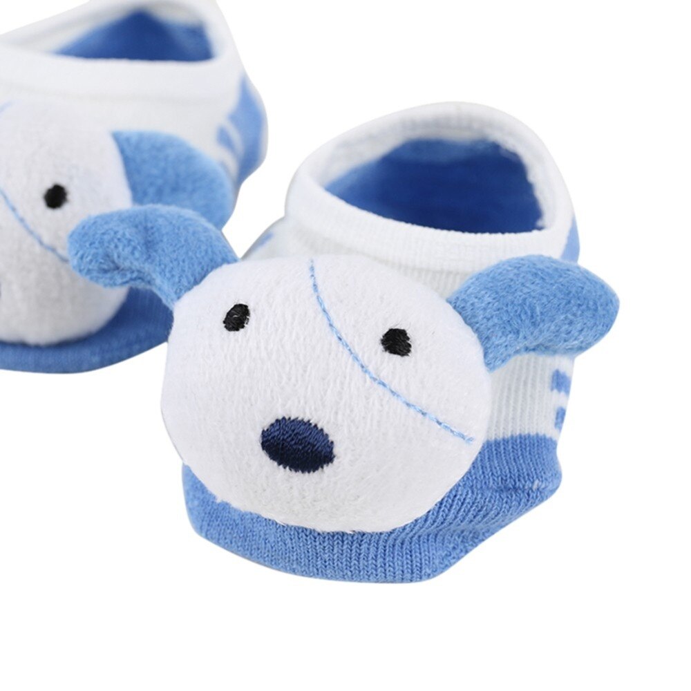 Baby Boys Girls Bootie Socks Toddler Dog Head Cotton Blends Ankle Sock for 0 to 1 Years