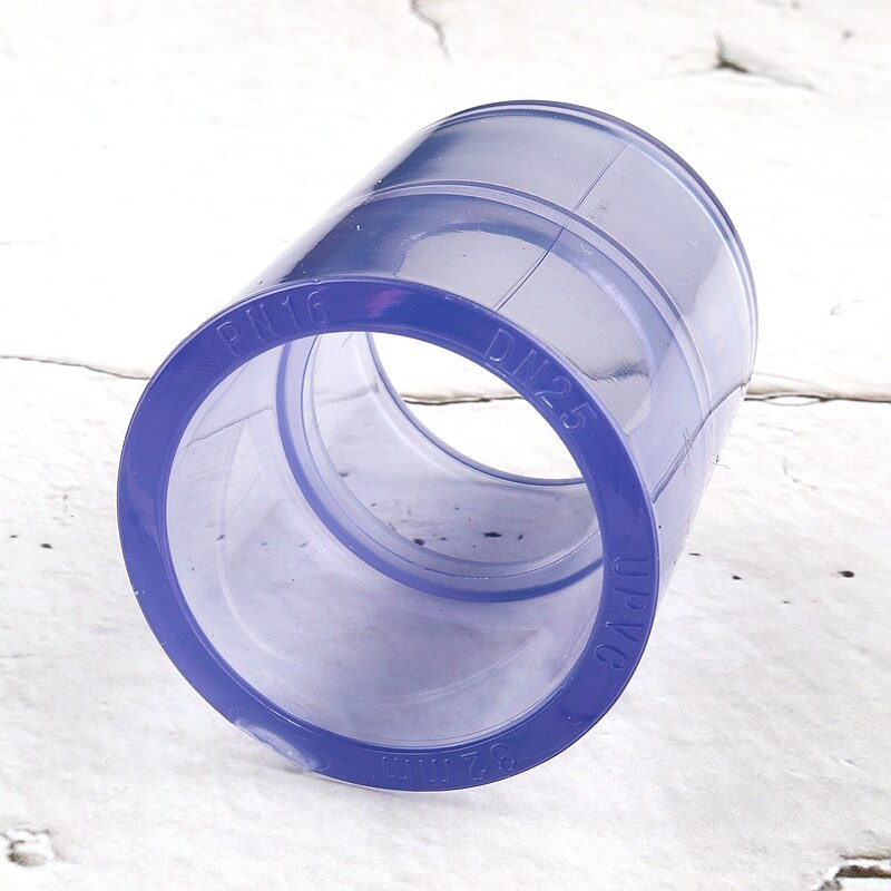 20-110mm UPVC Straight Equal 2 ways Joint Connector Aquarium Fish Tank Transparent Garden Irrigation Water Supply Fittings