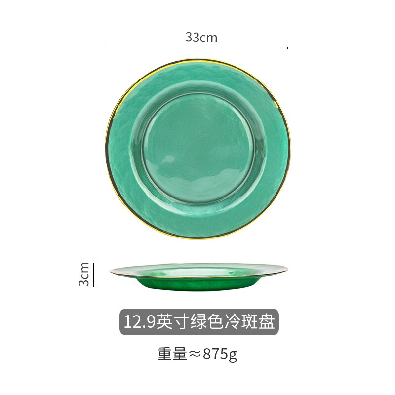 Popxstar  1PC Ceramic Dinner Plates for Home Pleated Texture Design Western Plates Japanese Style Dishes Good Looking Tableware