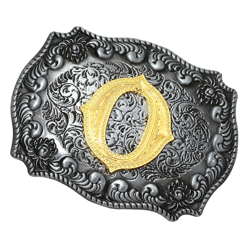Men Western Cowboy Texas Rodeo Belt Buckle Jewelry Initial Letters A-Z Novelty Man Belt Buckle