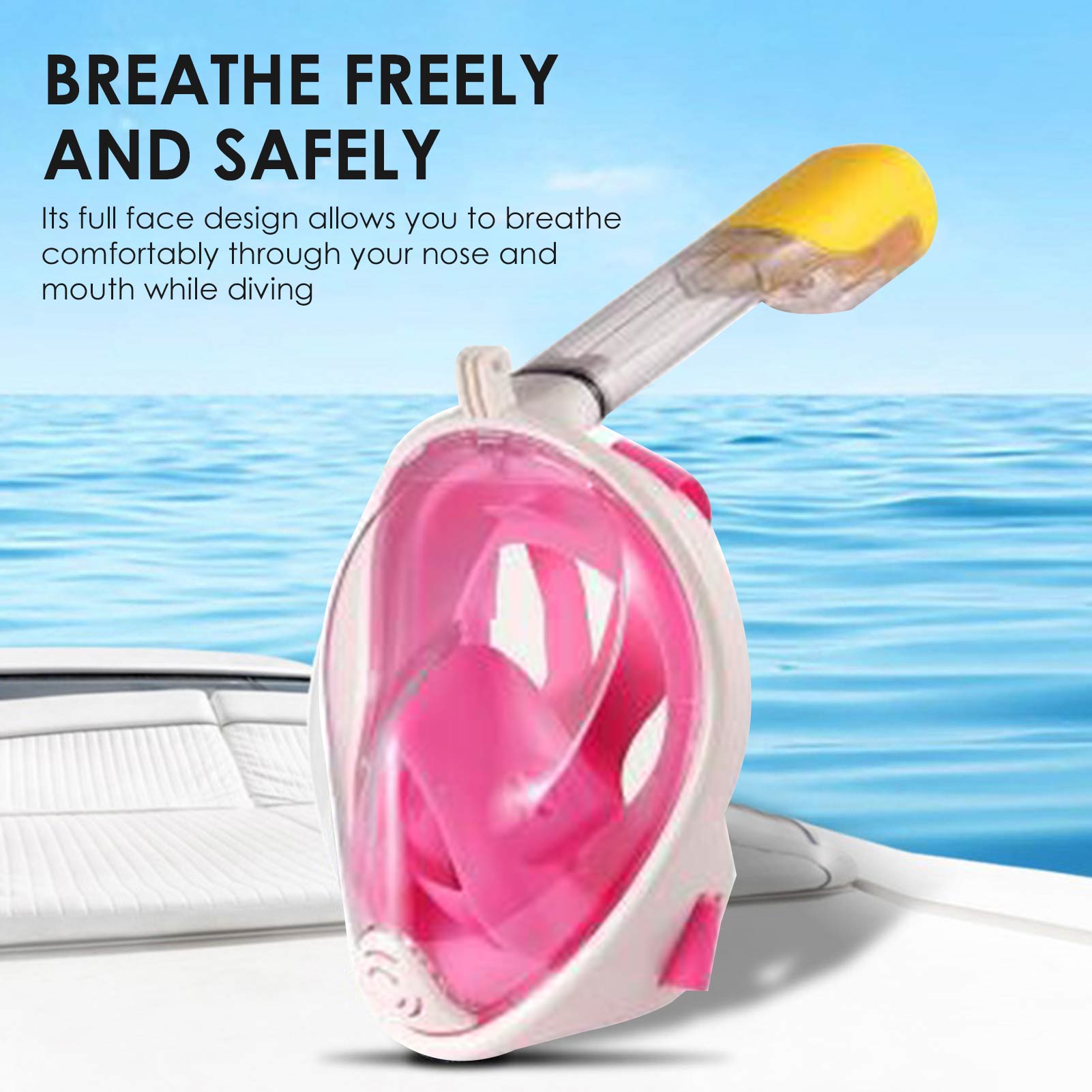 ! Adult Safe Waterproof Swimming Equipment Underwater Diving Anti-fog Full Face Diving Mask Snorkeling Breathing Mask