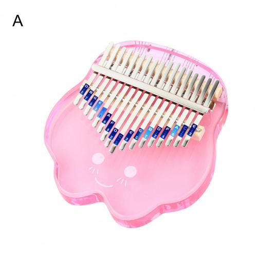 Kalimba Transparent 17 touches, Faux cristal acrylique, piano à pouce, escalade, instrument de musique, machine à teclado: Pink A