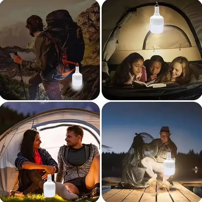 USB Oplaadbare LED Noodlantaarn 30W 60W 100W 3 Modus Buitenverlichting Duurzame Draagbare LED Lampen voor Camping Vissen