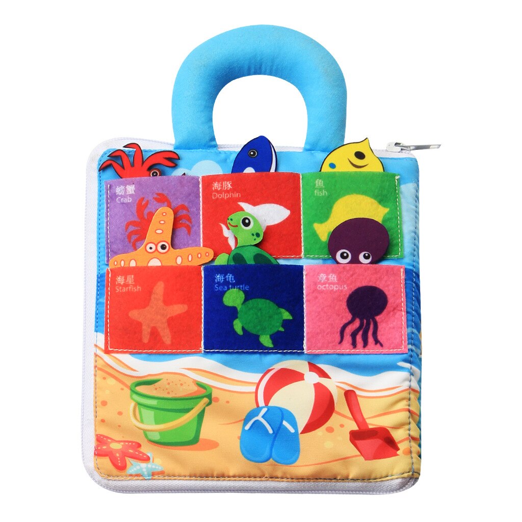 Soft Books for Toddlers, Touch and Feel Activity, Safe and Non-toxic, Infant Books for Early Children Development - Summer