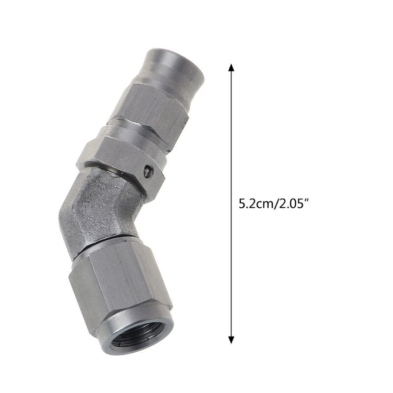 Een-3 AN3 Jic 45 Graden Rvs Ptfe Custom Remslang Fitting