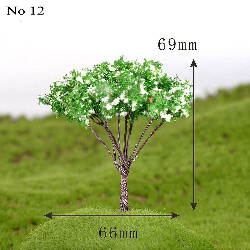 10 PCS Mini Tree Artificial Plants Branch Flowers Wedding Home Garden Decoration DIY micro-landscape succulent plants Decor: No 12