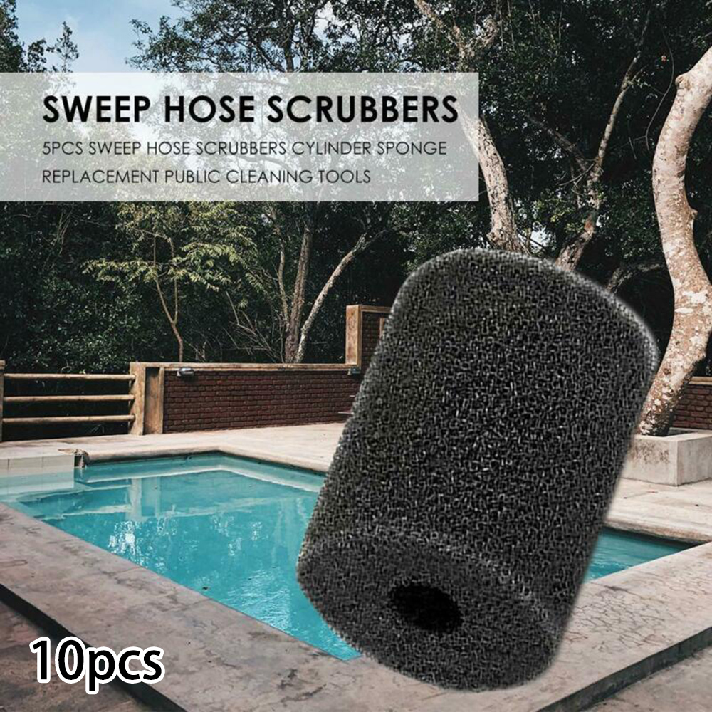 10 Pcs Sweep Slang Scrubbers Cilinder Spons Vervanging Openbare Cleaning Tools Herbruikbare Tub Spa Filter Spons