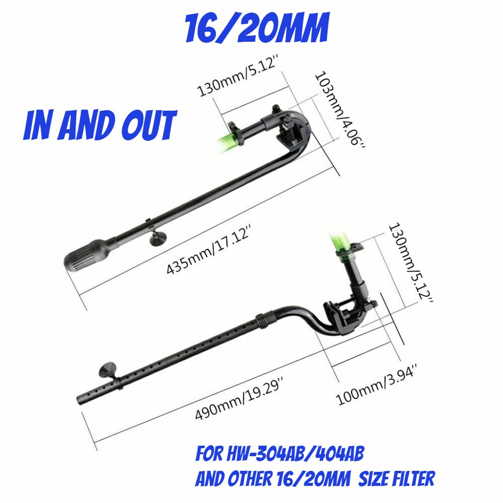 Aquarium Water Inlaat Uitlaat Buis Aquarium Water Instroom Uitstroom Buisleidingen Sunsun HW3 HW4 Externe Filter: 1620mm inout