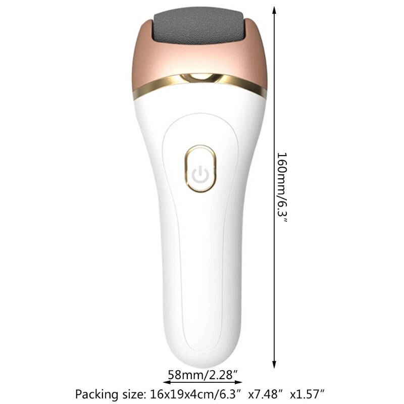 Electric foot callus rechargeable foot file, with 3 grinding heads waterproof X9FE