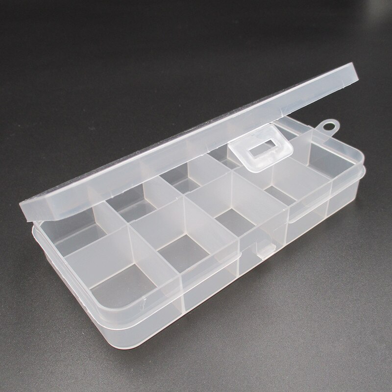 10 Grids Vakken Plastic Transparant Organizer Jewel Bead Case Cover Container Opbergdoos Voor Sieraden Pil