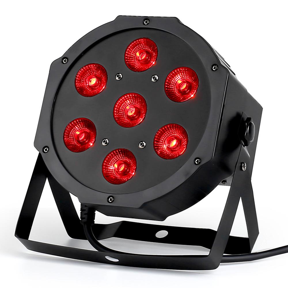 LED Par 7x12W RGBW 4in1 Lights with DMX512 input/output and power input and output for cleaning effects DJ Disco