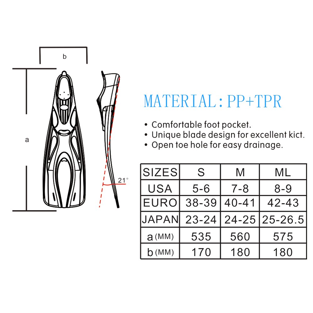 Scuba Diving Flippers Mermaid Diving Fins Short Flippers Scuba Snorkel Shoe Equipment Men Women Free Swim Training