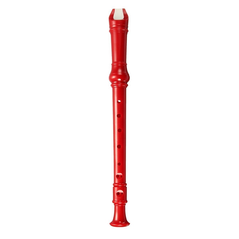 Soprano Descant Recorder 8-Hole With Cleaning Rod + Case Bag Music Instrument Red