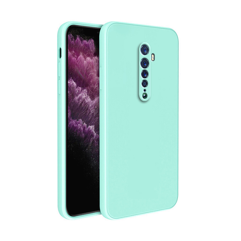 Funda Original para OPPO Reno 2 2F 2Z, protección de cámara, cuadrada, de silicona líquida Reno2, suave, de lujo, ultrafina, a prueba de golpes: nylon / Naranja
