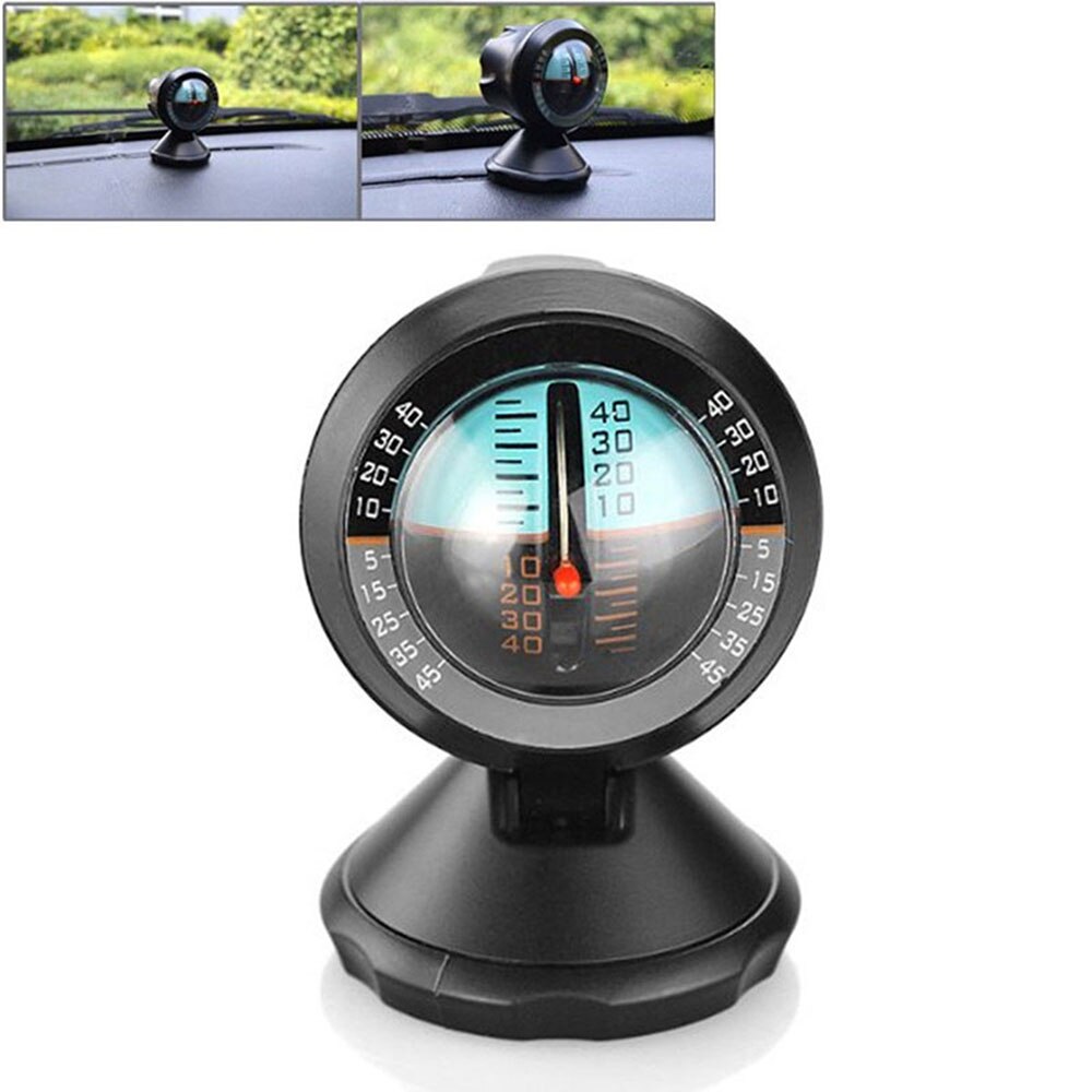 Inclinómetro Universal para coche, medidor de ángulo de cuatro ruedas, inclinómetro automático, medidor de pendiente, campo fuera de carretera, Rodante, negro